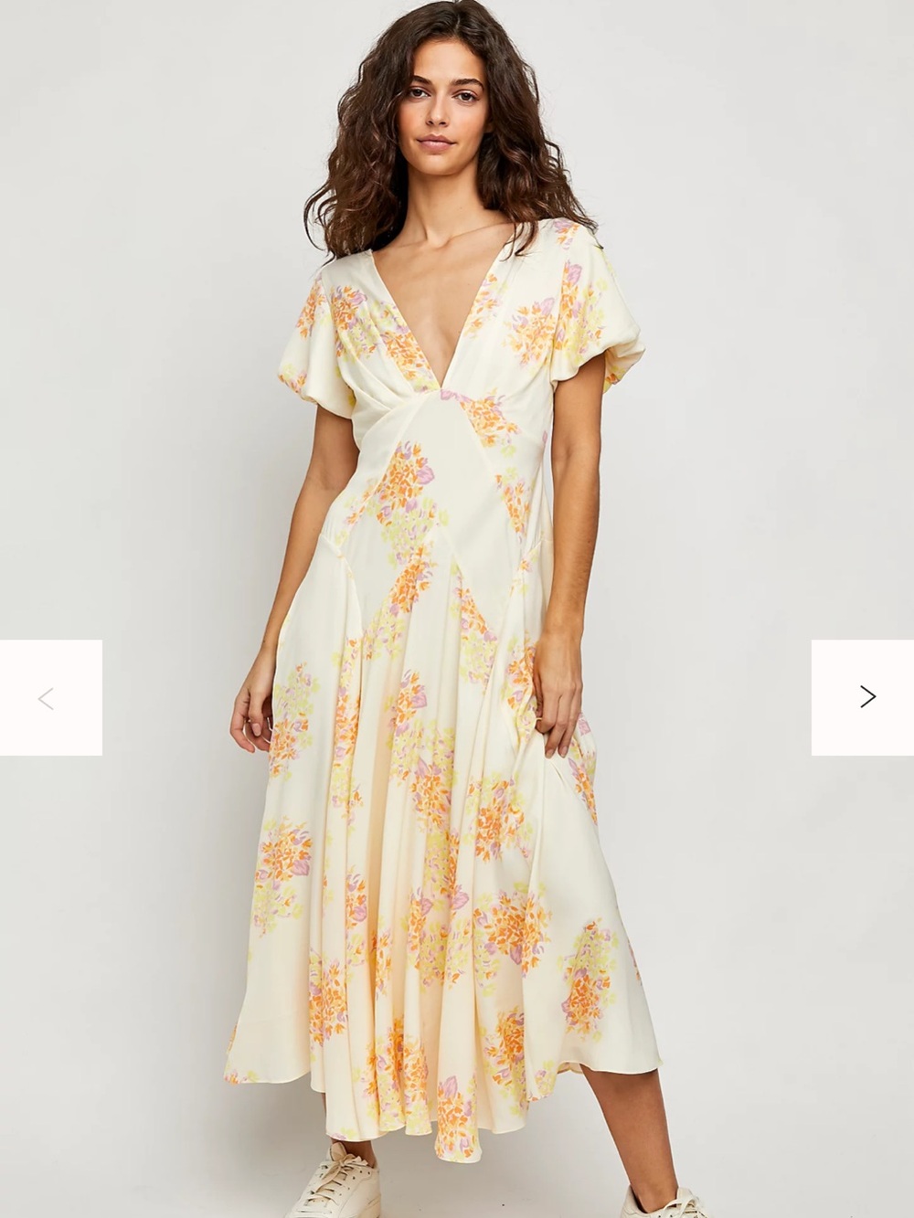 Free People Laura Printed Midi Dress
